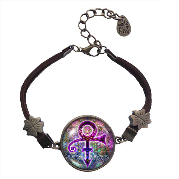 Prince Bracelet Purple Rain Art Fashion Jewelry Gift Sign