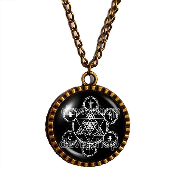 Demon Summoning Angel Bind Necklace Pendant Fashion Jewelry Symbol Art Cute Gift Cosplay Charm