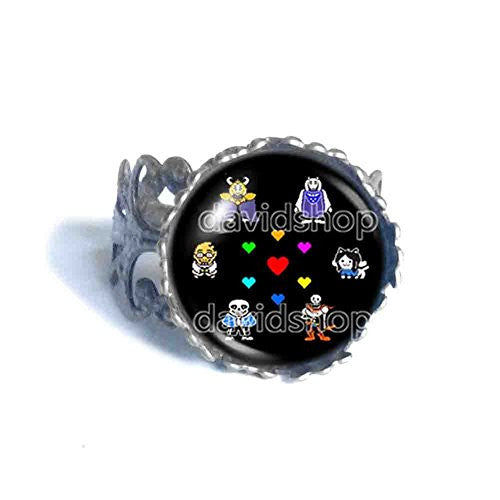 Undertale Sans Papyrus Ring Jewelry Cosplay Skeleton Brother Heart Undyne Cosplay