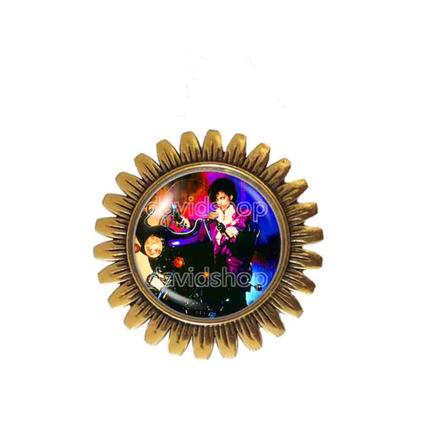 Prince Brooch Badge Pin Purple Rain Art Fashion Jewelry Gift Sign Cosplay Men