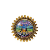 Chakra Brooch Badge Pin Yoga Meditation Buddha Fashion Jewelry Om Symbol Charm