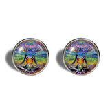 Chakra Cufflinks Cuff links Yoga Meditation Buddha Fashion Jewelry Om Symbol Charm