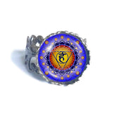 Chakra Ring Yoga Meditation Buddha Fashion Jewelry Om Symbol Spiritual