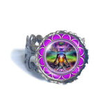 7 Chakra Ring Yoga Meditation Buddha Fashion Jewelry Om Symbol