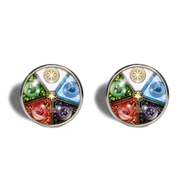 Magic the Gathering Cufflinks God Mandala Symbol Mana Jewelry Men Gift Cosplay MTG Sign