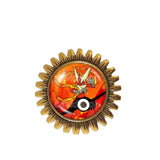 Pokemon Blaziken Pokeball Brooch Badge Pin Anime Jewelry Blazikenite Mega Stone Cosplay Charm