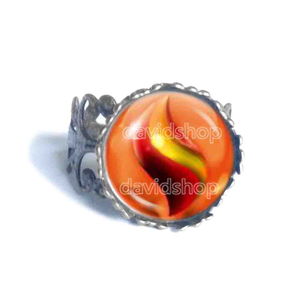 Pokemon Charizardite Y Ring Anime Jewelry Charizard Mega Stone Cosplay