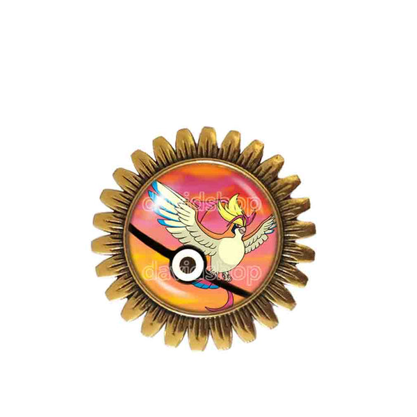 Pokemon Pidgeot Pokeball Brooch Badge Pin Pidgeotite Mega Stone Anime Cosplay