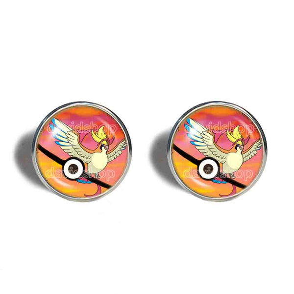 Pokemon Pidgeot Pokeball Cufflinks Cuff links Pidgeotite Mega Stone Anime Jewelry Cosplay Charm