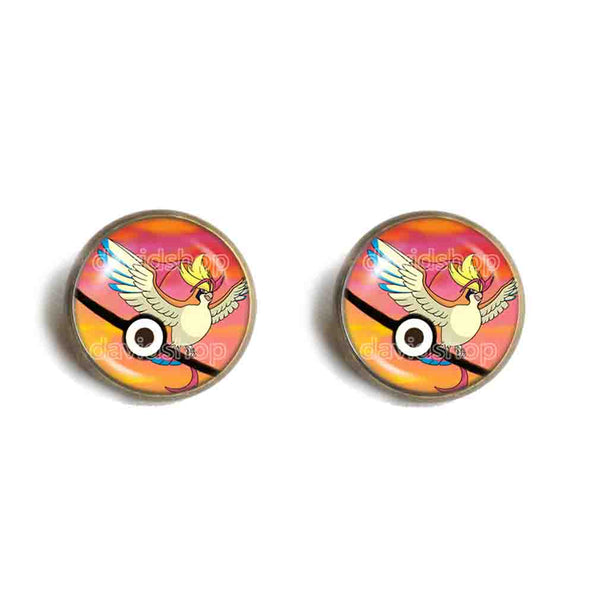 Pokemon Pidgeot Pokeball Earrings Ear Cuff Pidgeotite Mega Stone Anime Jewelry Cosplay Charm