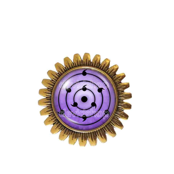 Rinnegan Eyes Brooch Badge Pin Fashion Jewelry Mangekyo Sharingan Naruto Sasuke Itachi Shisui Anime Cosplay Symbol