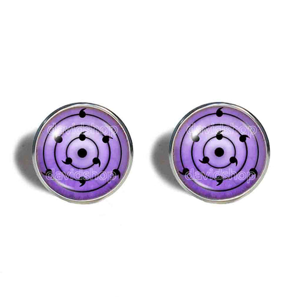 Rinnegan Eyes Cufflinks Cuff links Fashion Jewelry Mangekyo Sharingan Naruto Sasuke Itachi Shisui Anime Cosplay Symbol