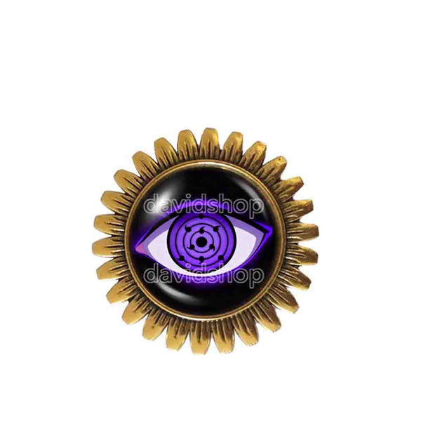 Rinnegan Sharingan Eyes Brooch Badge Pin Fashion Jewelry Rinne Mangekyo Naruto Jutsu Sasuke Itachi Shisui Cosplay