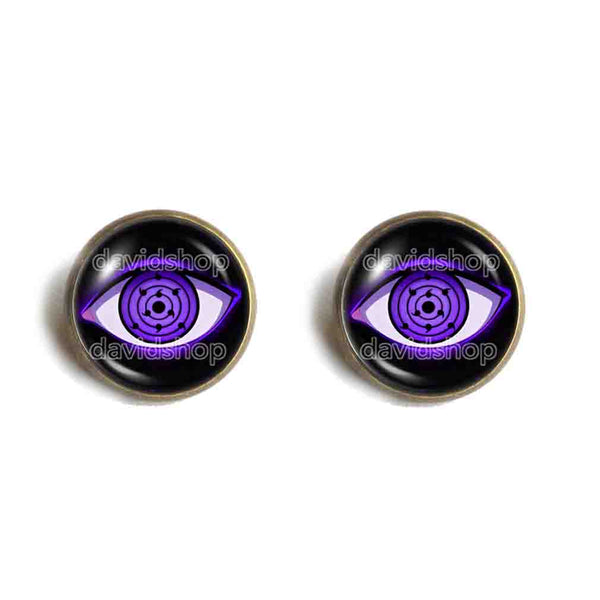 Rinnegan Sharingan Eyes Ear Cuff Stud Earring Fashion Jewelry Rinne Mangekyo Naruto Jutsu Sasuke Itachi Shisui Cosplay