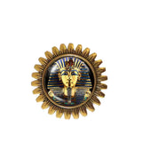 King Tut Brooch Badge Pin Tutankhamun Golden King Antique Pendant Egyptian Fashion Jewelry