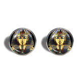 King Tut Cufflinks Cuff links Tutankhamun Golden King Antique Egyptian Fashion Jewelry