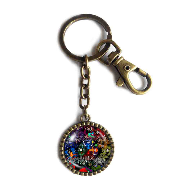 Homestuck Keychain Car Cute Keyring God Mandala Cosplay Troll Capricorn Zodiac