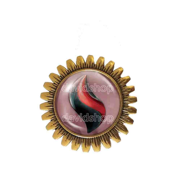 Pokemon Houndoominite Mega Stone Brooch Badge Pin Anime Jewelry Houndoom Cosplay Charm