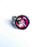 Pokemon Eevee Evolution Sylveon Ring Fashion Jewelry Anime Cosplay Cute