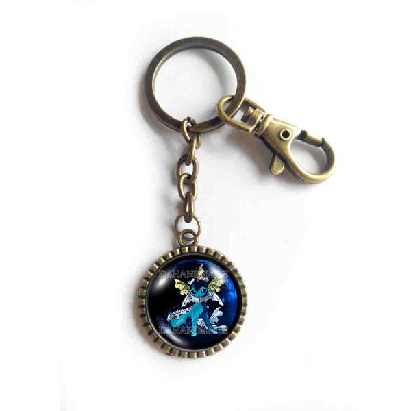 Pokemon Eevee Evolution Vaporeon Keychain Car Cute Keyring Anime Cosplay Cute