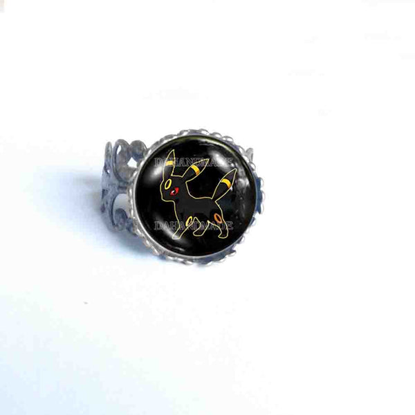 Pokemon Eevee Evolution Umbreon Ring Fashion Jewelry Anime Cosplay Cute