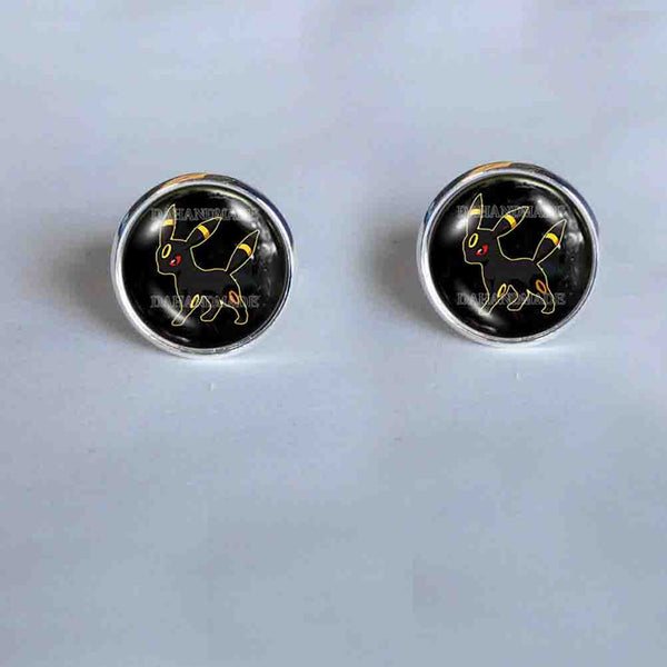Pokemon Eevee Evolution Umbreon Cufflinks Cuff links Fashion Jewelry Anime Cosplay Cute