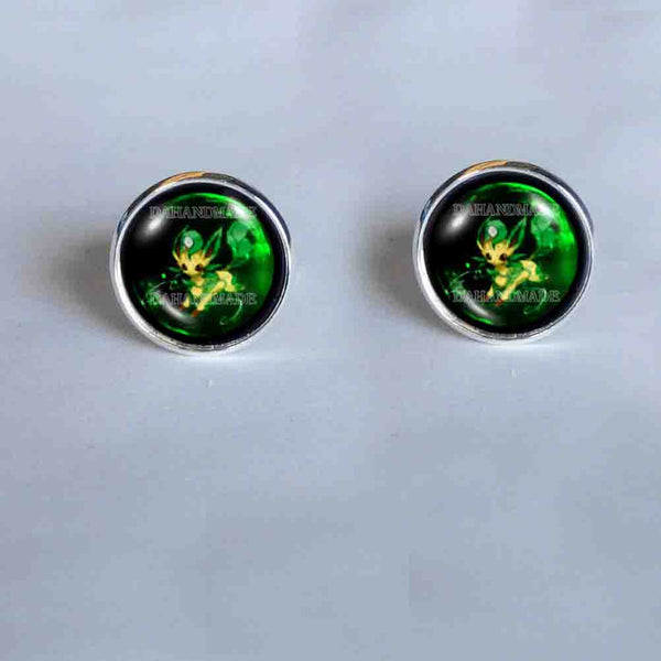 Pokemon Eevee Evolution Leafeon Cufflinks Cuff links Fashion Jewelry Anime Cosplay Cute