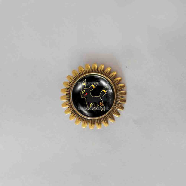 Pokemon Eevee Evolution Umbreon Brooch Badge Pin Fashion Jewelry Anime Cosplay Cute