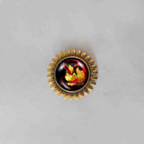 Pokemon Eevee Evolution Flareon Brooch Badge Pin Fashion Jewelry Anime Cosplay Cute