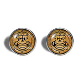 Seal Sigil Of Agares Cufflinks Cuff links Fashion Jewelry Lesser Key Of Solomon Goetia Demon Sigils Symbol Art Cute Gift Cosplay Charm