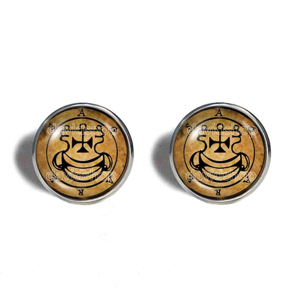 Seal Sigil Of Agares Cufflinks Cuff links Fashion Jewelry Lesser Key Of Solomon Goetia Demon Sigils Symbol Art Cute Gift Cosplay Charm