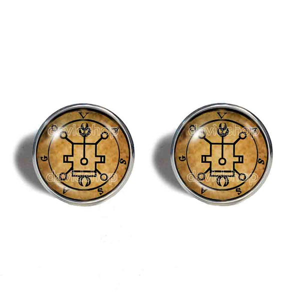 Seal Sigil Of Vassago Cufflinks Cuff links Fashion Jewelry Lesser Key Of Solomon Goetia Demon Sigils Symbol Art Cute Gift Cosplay Charm