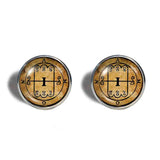 Seal Sigil Of Amon Cufflinks Cuff links Fashion Jewelry Lesser Key Of Solomon Goetia Demon Sigils Symbol Art Cute Gift Cosplay Charm