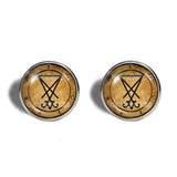 Seal Sigil Of Lucifer Earrings Ear Cuff Fashion Jewelry Lesser Key Of Solomon Goetia Demon Sigils Symbol Art Cute Gift Cosplay Charm