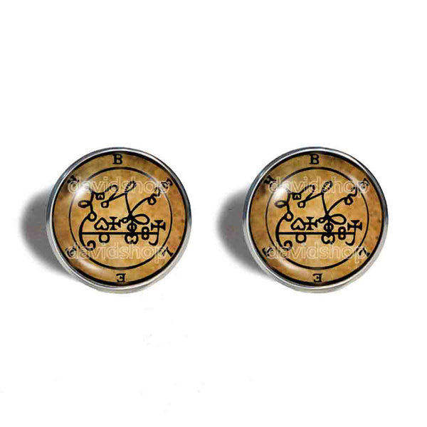 Seal Sigil Of Beleth Cufflinks Cuff links Fashion Jewelry Lesser Key Of Solomon Goetia Demon Sigils Symbol Art Cute Gift Cosplay Charm