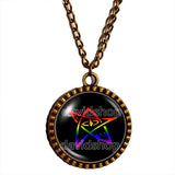 Lovecraft Cthulhu Elder Sign Necklace Pendant Fashion Jewelry Mythos Symbol Art Photo Cute Gift Call of Cthulhu Rainbow LGBTQ Gay