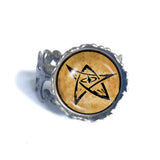 Lovecraft Elder Sign Ring Fashion Jewelry Mythos Symbol Art Cute Gift Call of Cthulhu