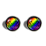 Lovecraft Cthulhu Earrings Ear Cuff Fashion Jewelry Mythos Symbol Art Cute Gift Call of Cthulhu Rainbow LGBTQ
