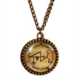 Seal Sigil Of Marax Necklace Pendant Fashion Jewelry Lesser Key Of Solomon Goetia Demon Sigils Symbol Art Cute Gift Cosplay Charm