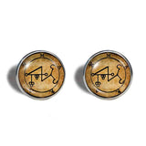 Seal Sigil Of Marax Cufflinks Cuff links Fashion Jewelry Lesser Key Of Solomon Goetia Demon Sigils Symbol Art Cute Gift Cosplay Charm