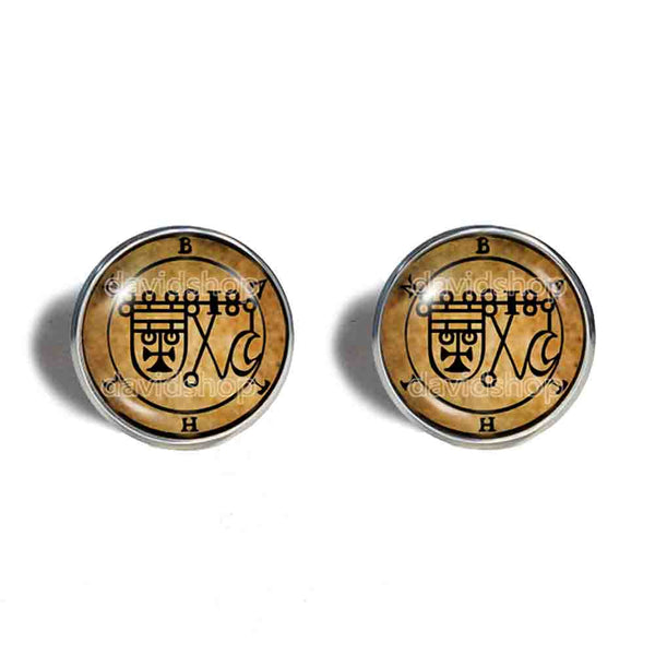 Seal Sigil Of Bathin Earrings Ear Cuff Fashion Jewelry Lesser Key Of Solomon Goetia Demon Sigils Symbol Art Cute Gift Cosplay Charm