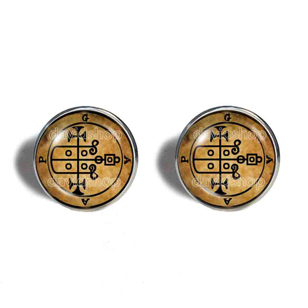 Seal Sigil Of Gaap Cufflinks Cuff links Fashion Jewelry Lesser Key Of Solomon Goetia Demon Sigils Symbol Art Cute Gift Cosplay Charm