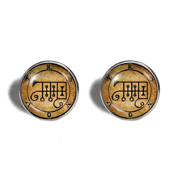 Seal Sigil Of Ronove Earrings Ear Cuff Fashion Jewelry Lesser Key Of Solomon Goetia Demon Sigils Symbol Art Cute Gift Cosplay Charm