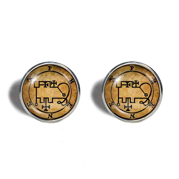 Seal Sigil Of Phenex Cufflinks Cuff links Fashion Jewelry Lesser Key Of Solomon Goetia Demon Sigils Symbol Art Cute Gift Cosplay Charm