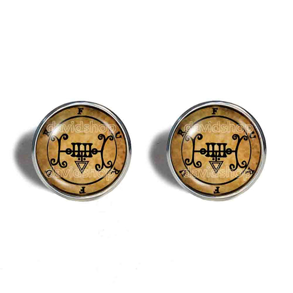 Seal Sigil Of Furfur Cufflinks Cuff links Fashion Jewelry Lesser Key Of Solomon Goetia Demon Sigils Symbol Art Cute Gift Cosplay Charm
