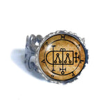 Seal Sigil Of Malphas Ring Fashion Jewelry Lesser Key Of Solomon Goetia Demon Sigils Symbol Art Cute Gift Cosplay Charm