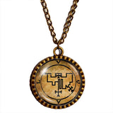 Seal Sigil Of Vual Necklace Pendant Fashion Jewelry Lesser Key Of Solomon Goetia Demon Sigils Symbol Art Cute Gift Cosplay Charm