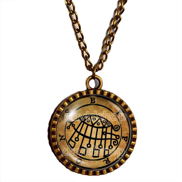 Seal Sigil Of Bifrons Necklace Pendant Fashion Jewelry Lesser Key Of Solomon Goetia Demon Sigils Symbol Art Cute Gift Cosplay Charm