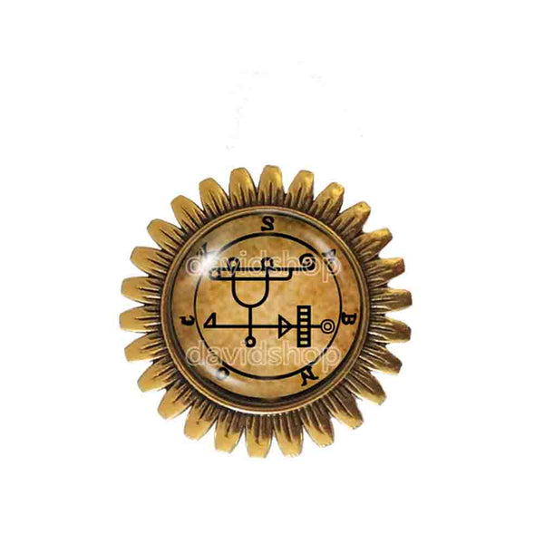 Seal Sigil Of Sabnock Brooch Badge Pin Fashion Jewelry Lesser Key Of Solomon Goetia Demon Sigils Symbol Art Cute Gift Cosplay Charm
