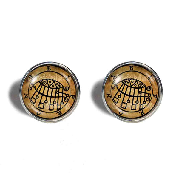 Seal Sigil Of Bifrons Cufflinks Cuff links Fashion Jewelry Lesser Key Of Solomon Goetia Demon Sigils Symbol Art Cute Gift Cosplay Charm